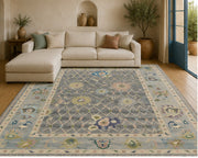 Erie Uşak Desenli Geometrik Vintage Yıkanabilir Özel Ölçü Halı - ürün görseli