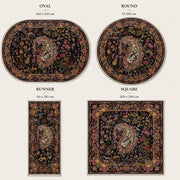 Lichfield Kuş ve Çiçek Desenli Vintage Yıkanabilir Özel Ölçü Halı - ürün görseli