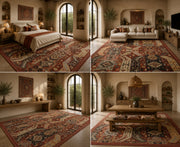 Chelmsford Geometrik Kilim Desenli Kiremit Vintage Yıkanabilir Özel Ölçü Halı - ürün görseli