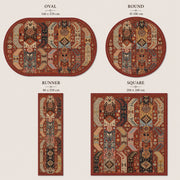 Chelmsford Geometrik Kilim Desenli Kiremit Vintage Yıkanabilir Özel Ölçü Halı - ürün görseli