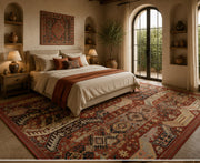 Chelmsford Geometrik Kilim Desenli Kiremit Vintage Yıkanabilir Özel Ölçü Halı - ürün görseli
