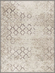 Sokrates Modern Geometrik Krem ve Gri Minimal Yıkanabilir Özel Ölçü Halı - ürün görseli