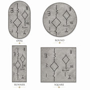 Kant Modern Geometrik Gri ve Siyah Soyut Yıkanabilir Özel Ölçü Halı - ürün görseli