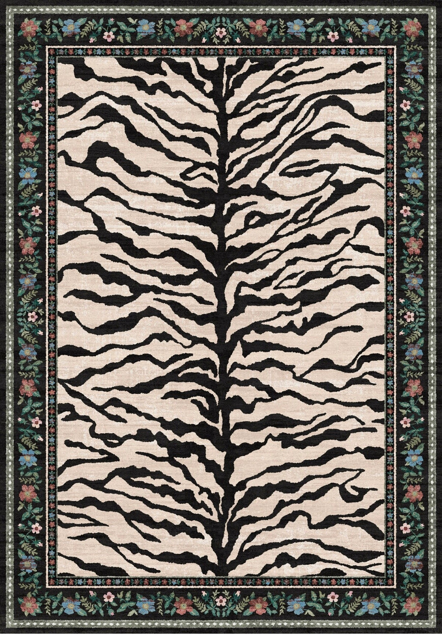 Uranüs Zebra Desenli Yıkanabilir Özel Ölçü Halı - ürün görseli