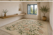 Savannah Boho Çiçek Desenli Yıkanabilir Özel Ölçü Halı - ürün görseli