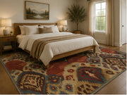 Sedona Boho Kilim Desenli Renkli Yıkanabilir Özel Ölçü Halı - ürün görseli