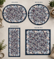 Portland Zeytin Yeşili Geometrik Kilim Desenli Boho Yıkanabilir Özel Ölçü Halı - ürün görseli