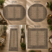 Santa Fe Bej Vintage Desenli Boho Yıkanabilir Özel Ölçü Halı - ürün görseli