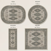 Boulder Geometrik Vintage Desenli Yıkanabilir Özel Ölçü Halı - ürün görseli
