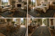 San Diego Ağaç Desenli Vintage Yıkanabilir Özel Ölçü Halı - ürün görseli